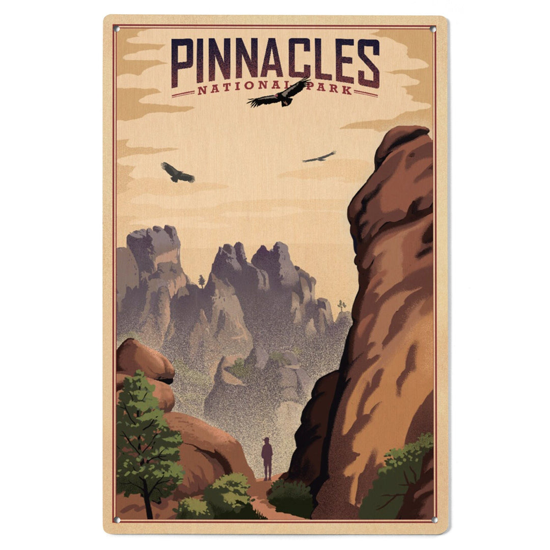 Pinnacles National Park, California, Lithograph, Lantern Press Artwork, Wood Signs and Postcards Wood Lantern Press