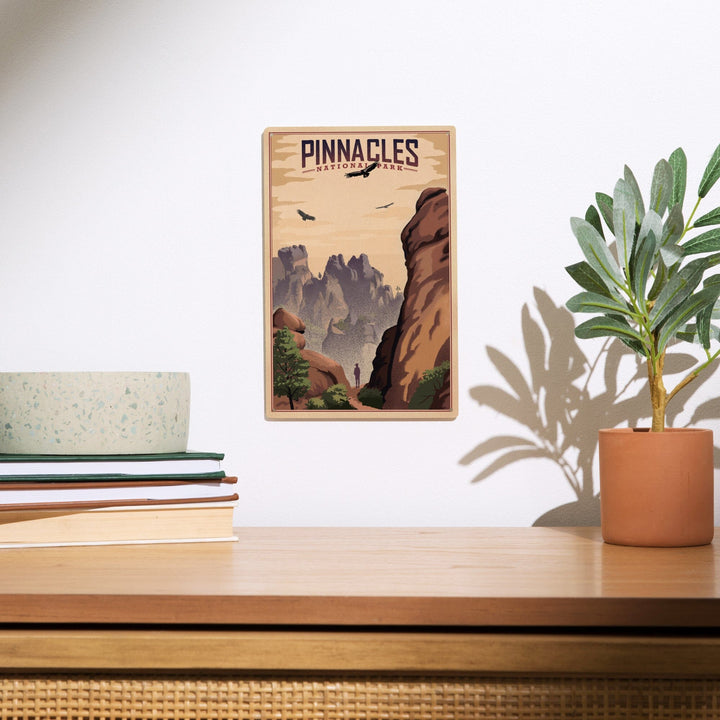 Pinnacles National Park, California, Lithograph, Lantern Press Artwork, Wood Signs and Postcards Wood Lantern Press