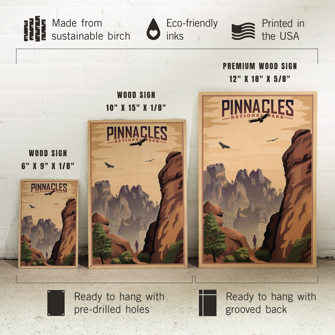 Pinnacles National Park, California, Lithograph, Lantern Press Artwork, Wood Signs and Postcards Wood Lantern Press