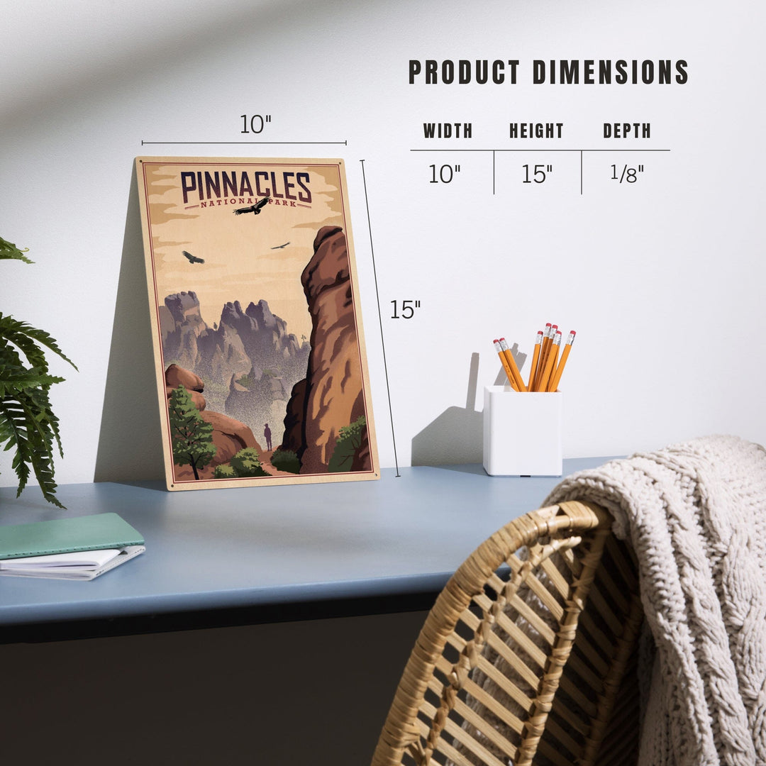 Pinnacles National Park, California, Lithograph, Lantern Press Artwork, Wood Signs and Postcards Wood Lantern Press