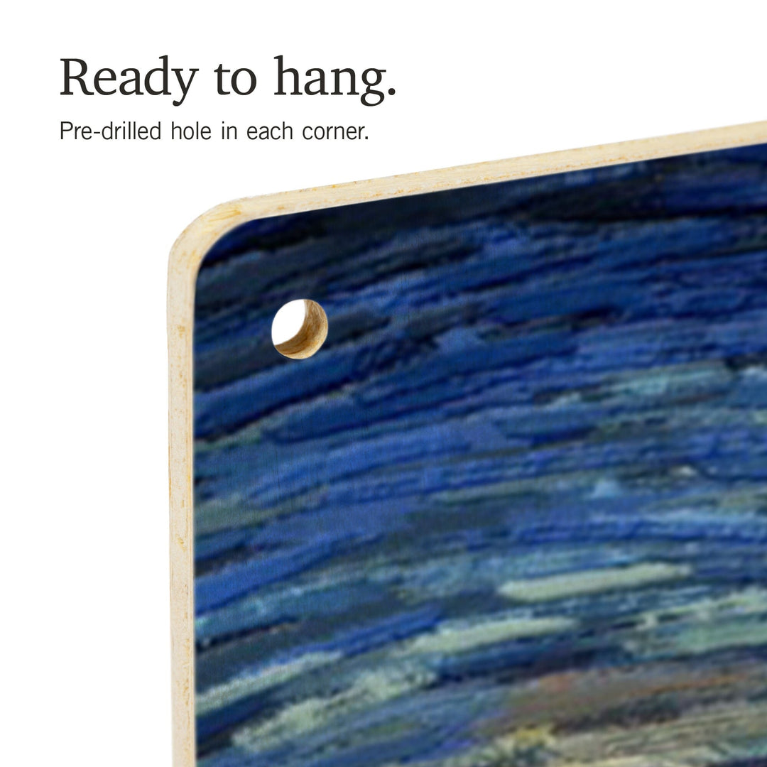 Portland Head Lighthouse, Maine, Starry Night, Lantern Press Artwork, Wood Signs and Postcards Wood Lantern Press