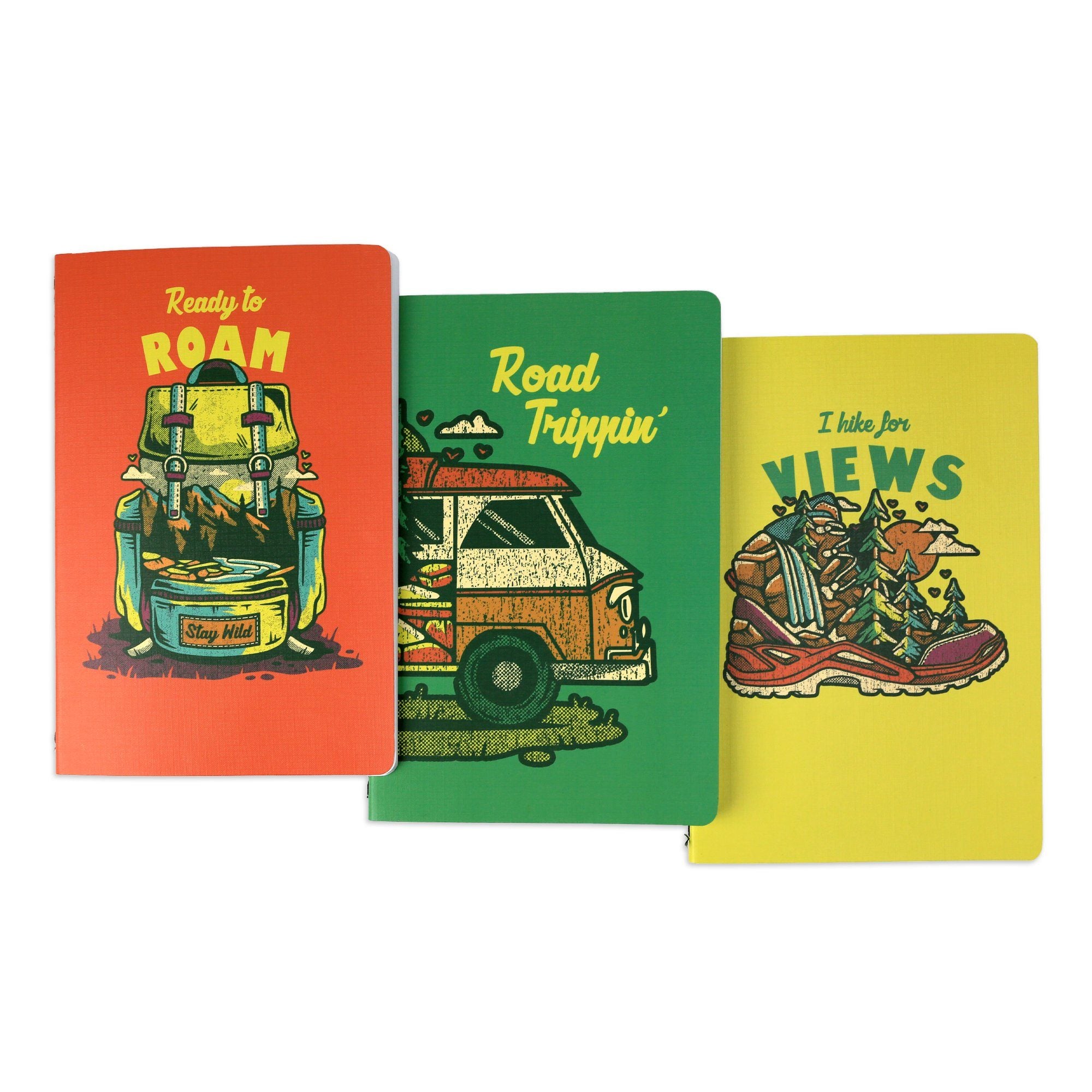 Ready To Roam, 3-Pack Journal Set, Unique Covers – Lantern Press