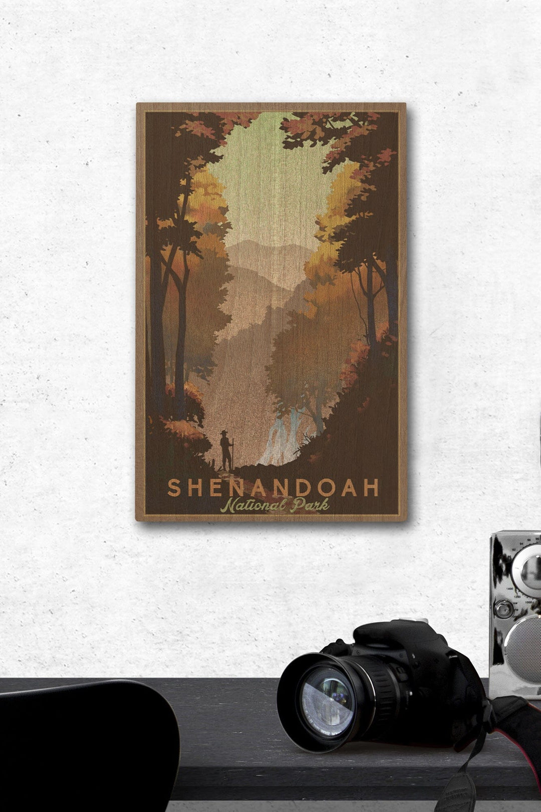 Shenandoah National Park, Falls, Lithograph, Lantern Press Artwork, Wood Signs and Postcards Wood Lantern Press 12 x 18 Wood Gallery Print