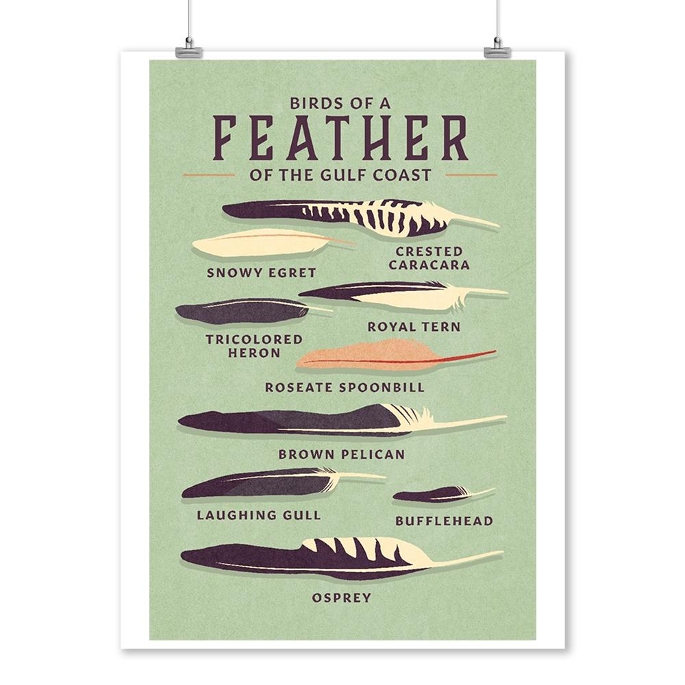 Shorebirds at Sunset Collection, Birds of a Feather, Gulf Coast, Art Prints and Metal Signs Art Lantern Press 12 x 18 Art Print