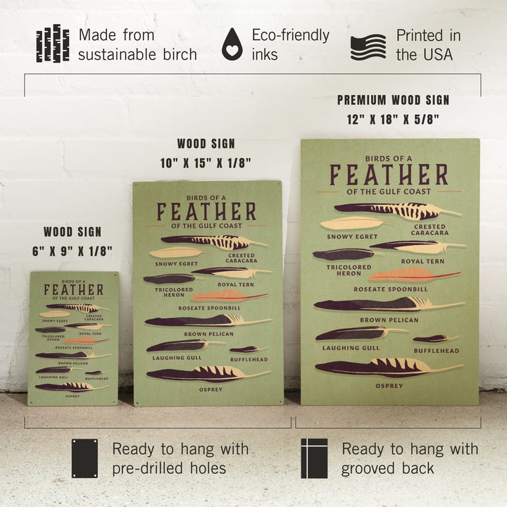 Shorebirds at Sunset Collection, Birds of a Feather, Gulf Coast, Wood Signs and Postcards Wood Lantern Press