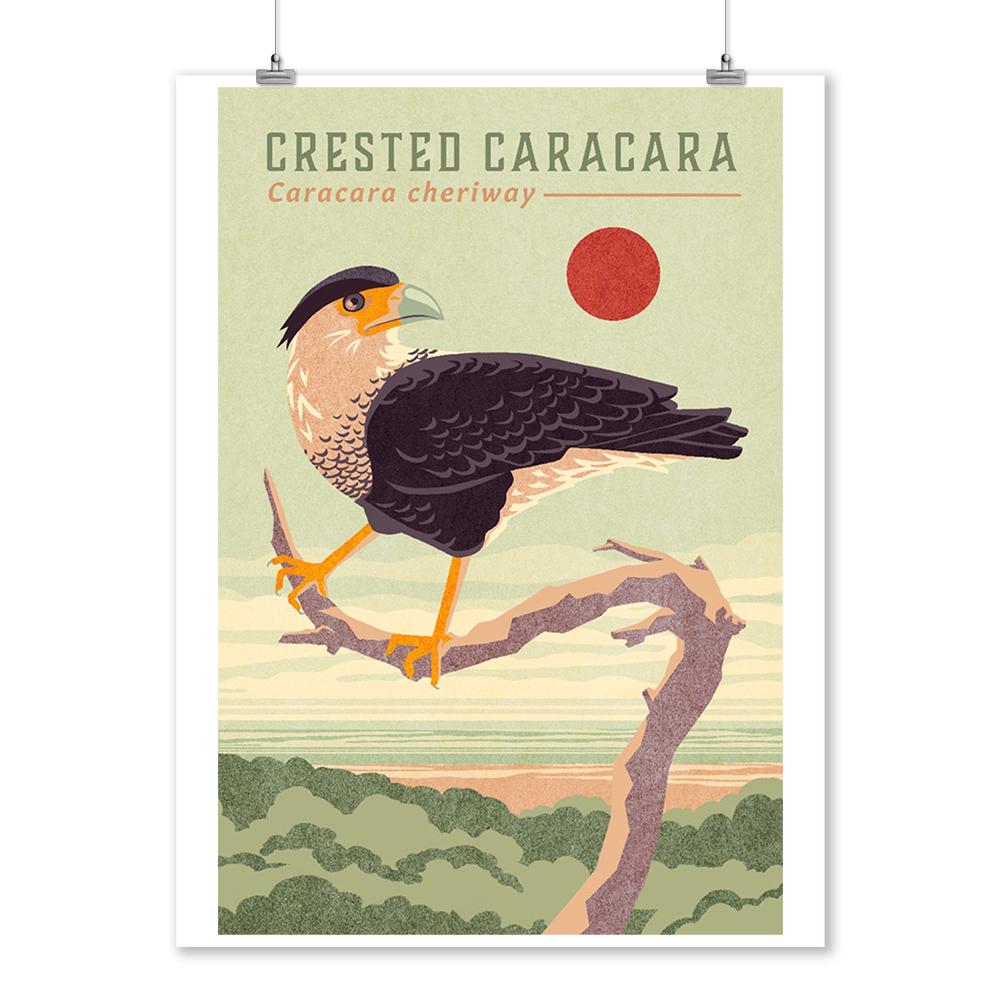 Shorebirds at Sunset Collection, Crested Caracara, Bird, Art Prints and Metal Signs Art Lantern Press 12 x 18 Art Print