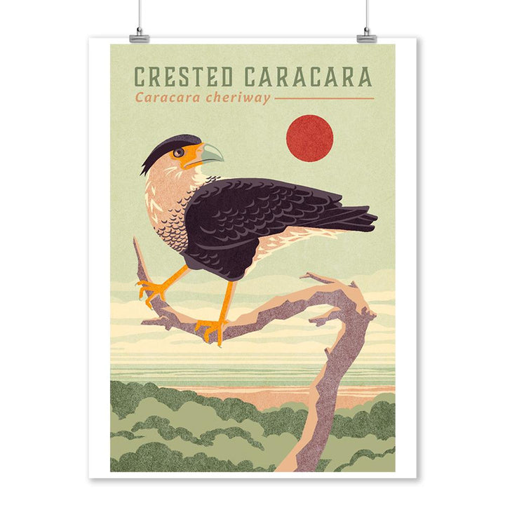 Shorebirds at Sunset Collection, Crested Caracara, Bird, Art Prints and Metal Signs Art Lantern Press 12 x 18 Art Print