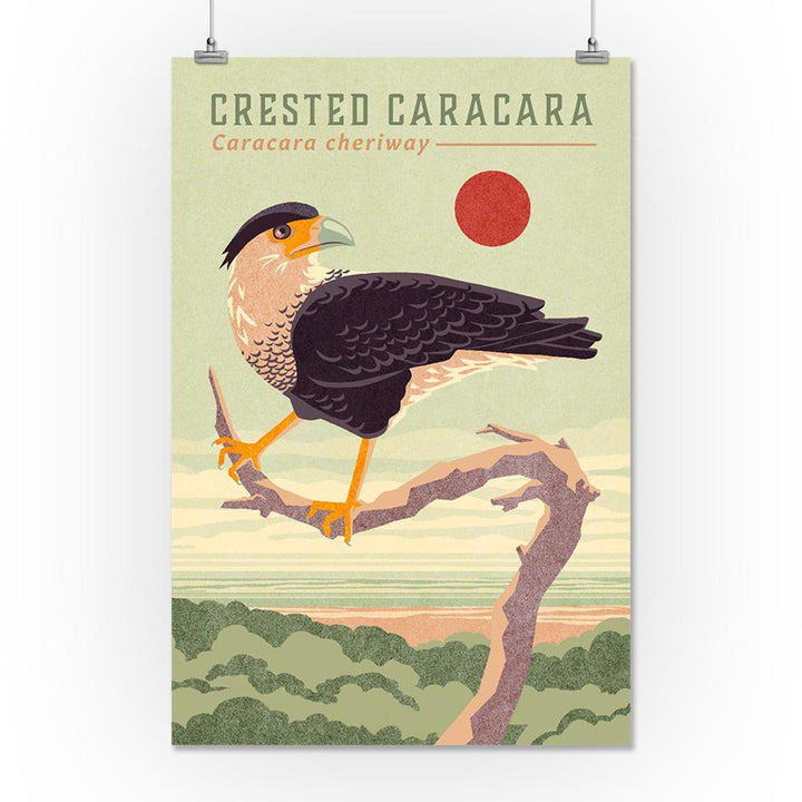 Shorebirds at Sunset Collection, Crested Caracara, Bird, Art Prints and Metal Signs Art Lantern Press 16 x 24 Giclee Print