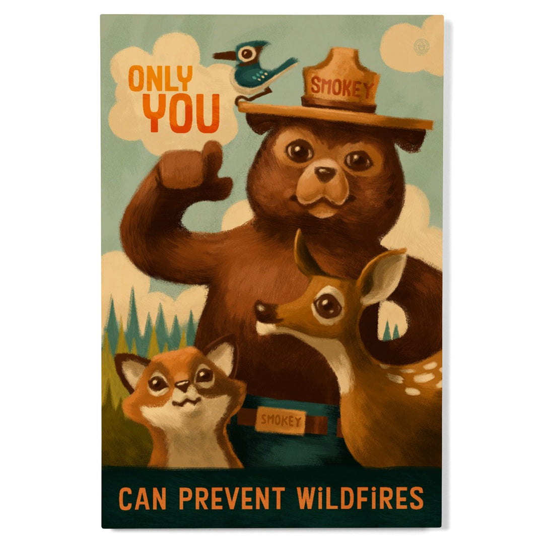 Smokey Bear, Only You, Oil Painting, Lantern Press Artwork, Wood Signs and Postcards Wood Lantern Press