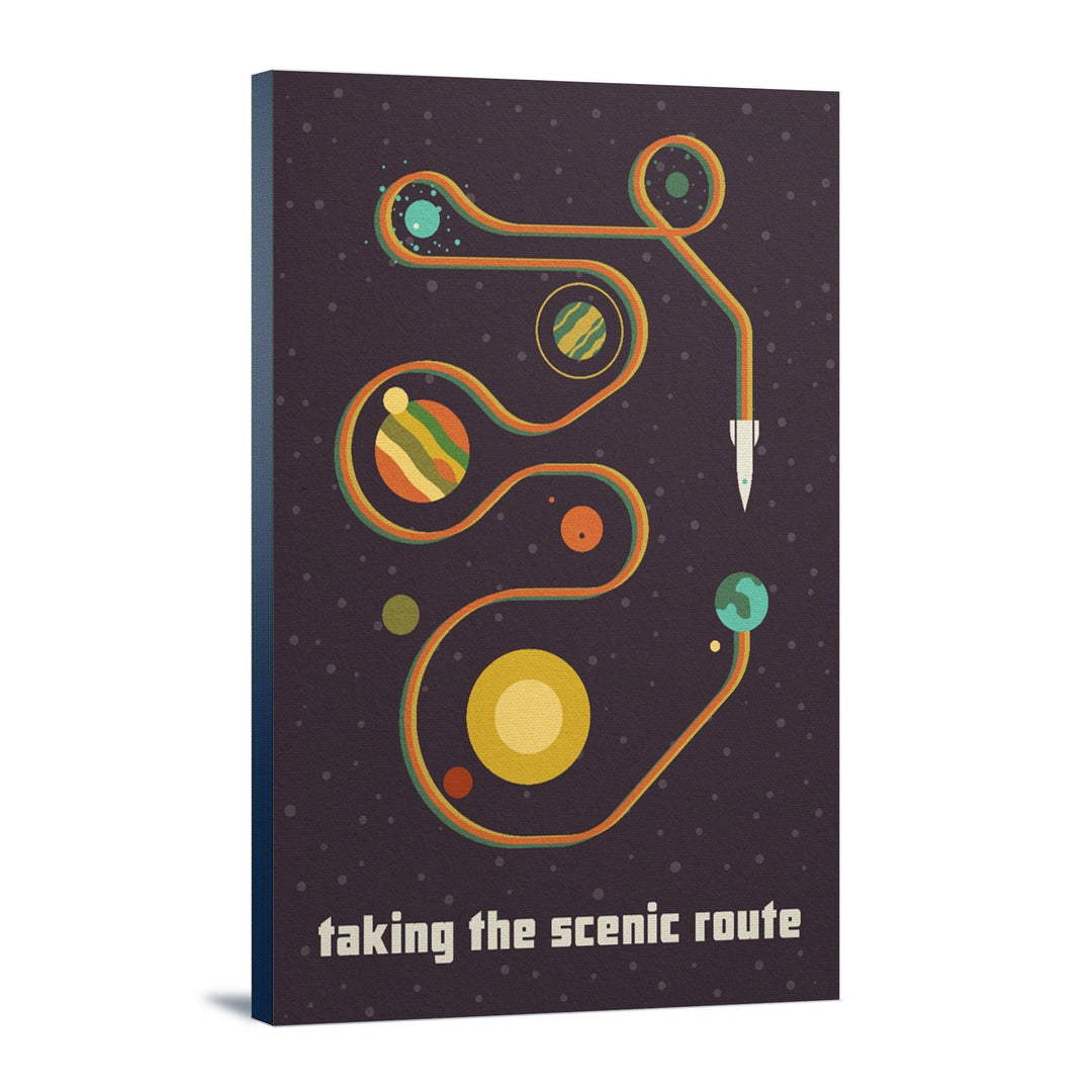 Space Is The Place Collection, Solar System, Taking The Scenic Route, Stretched Canvas Canvas Lantern Press