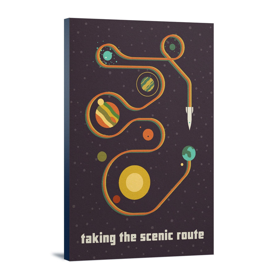 Space Is The Place Collection, Solar System, Taking The Scenic Route, Stretched Canvas Canvas Lantern Press