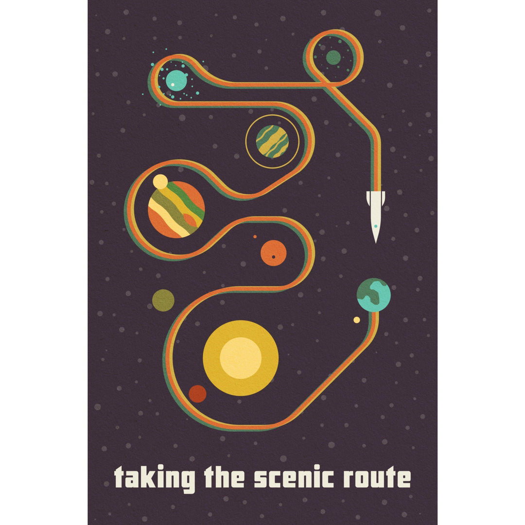 Space Is The Place Collection, Solar System, Taking The Scenic Route, Stretched Canvas Canvas Lantern Press