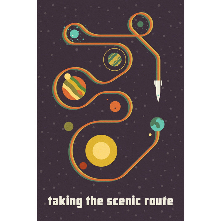 Space Is The Place Collection, Solar System, Taking The Scenic Route, Stretched Canvas Canvas Lantern Press
