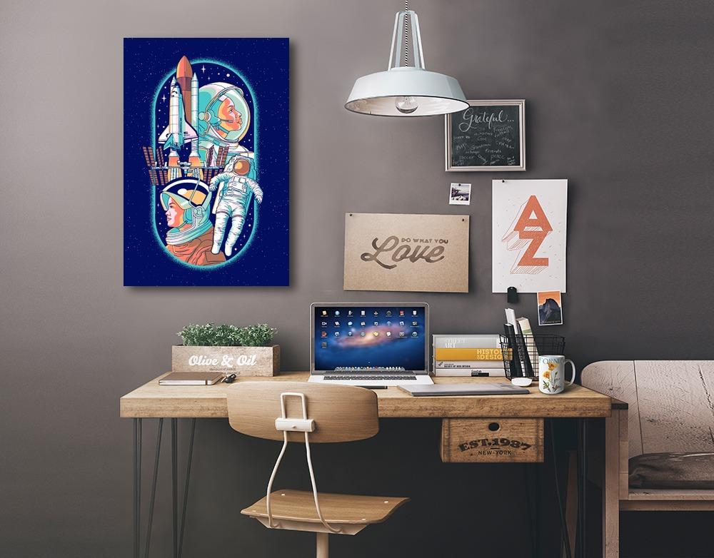 Space Queens Collection, Women in Space, Stretched Canvas Canvas Lantern Press