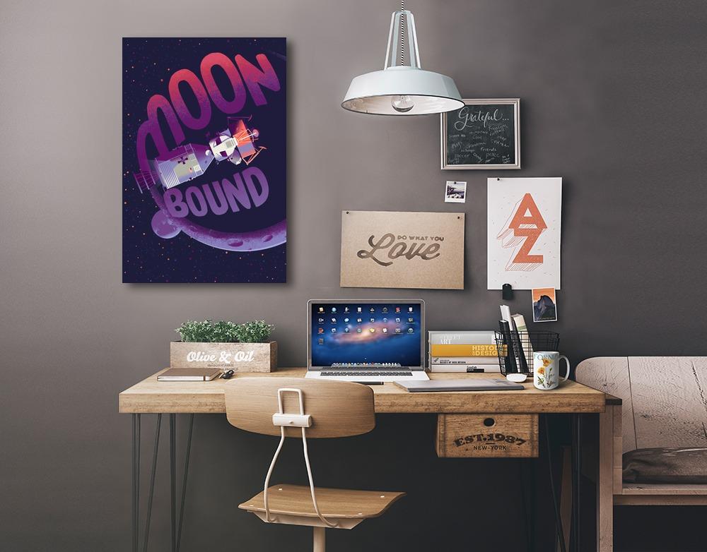 Spacethusiasm Collection, Apollo, Moon Bound, Stretched Canvas Canvas Lantern Press