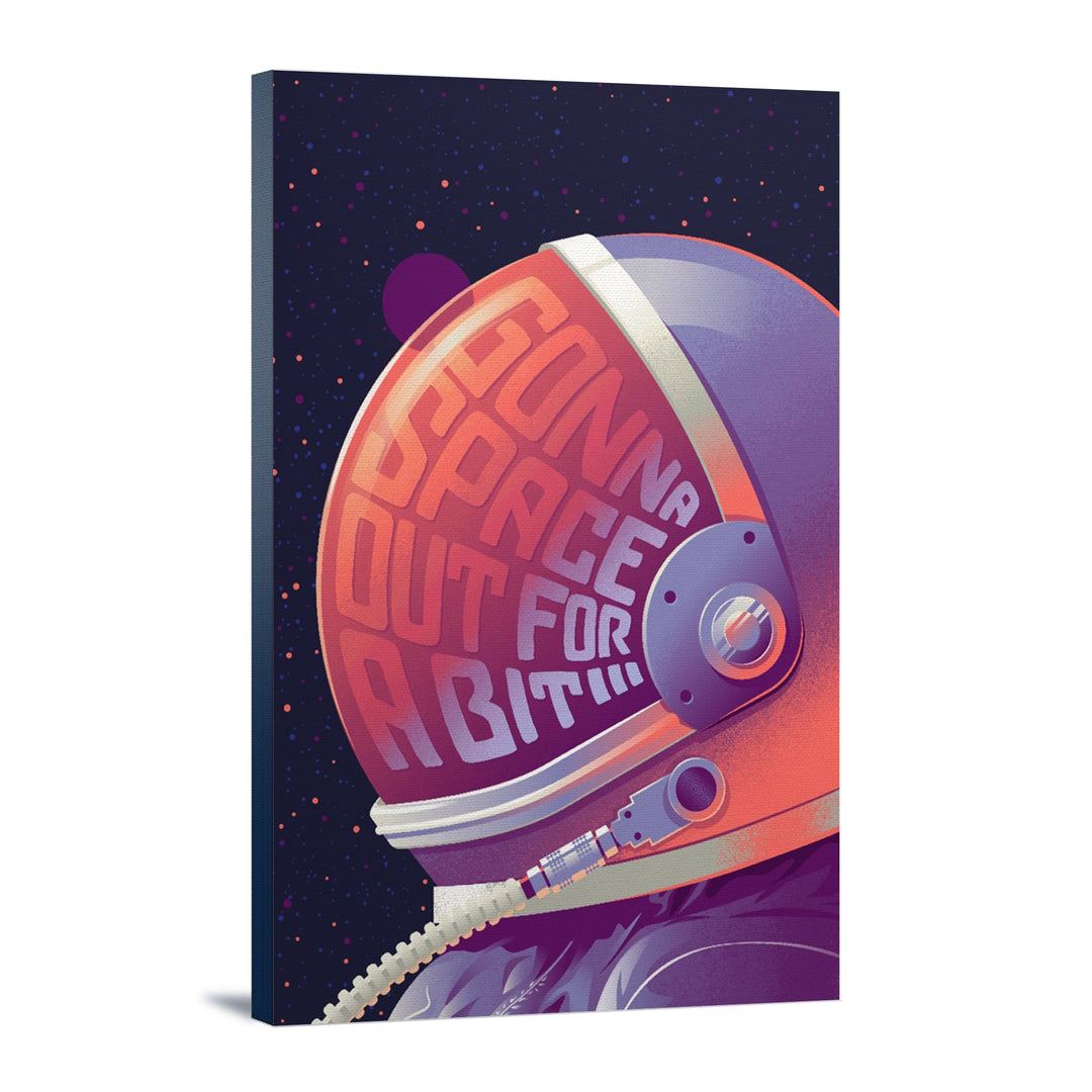 Spacethusiasm Collection, Astronaut, Gonna Space Out For A Bit, Stretched Canvas Canvas Lantern Press 16x24 Stretched Canvas