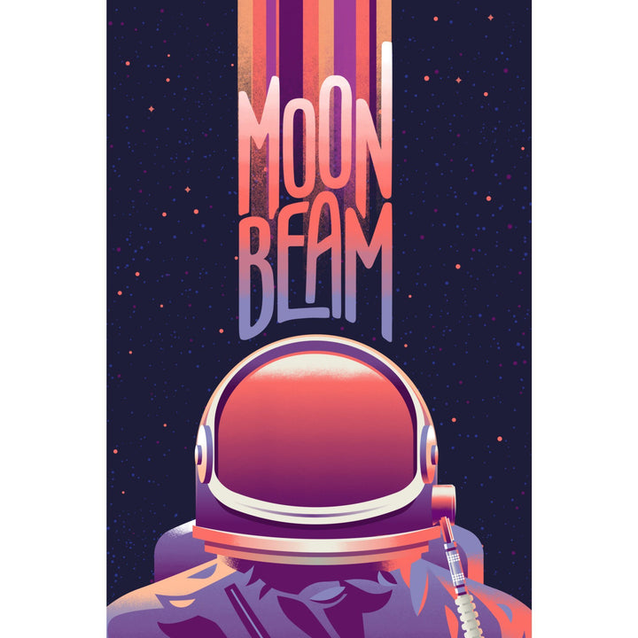 Spacethusiasm Collection, Astronaut, Moon Beam, Stretched Canvas Canvas Lantern Press