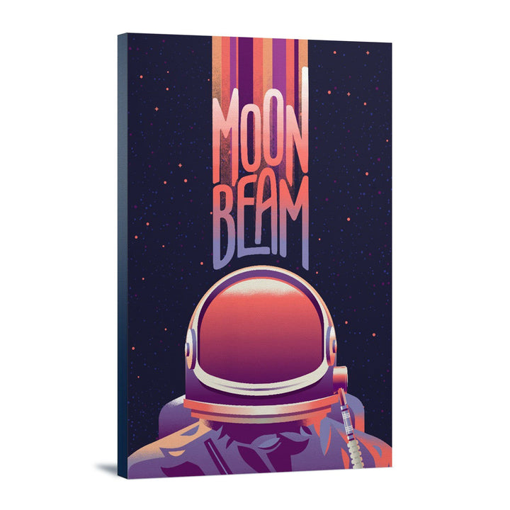 Spacethusiasm Collection, Astronaut, Moon Beam, Stretched Canvas Canvas Lantern Press