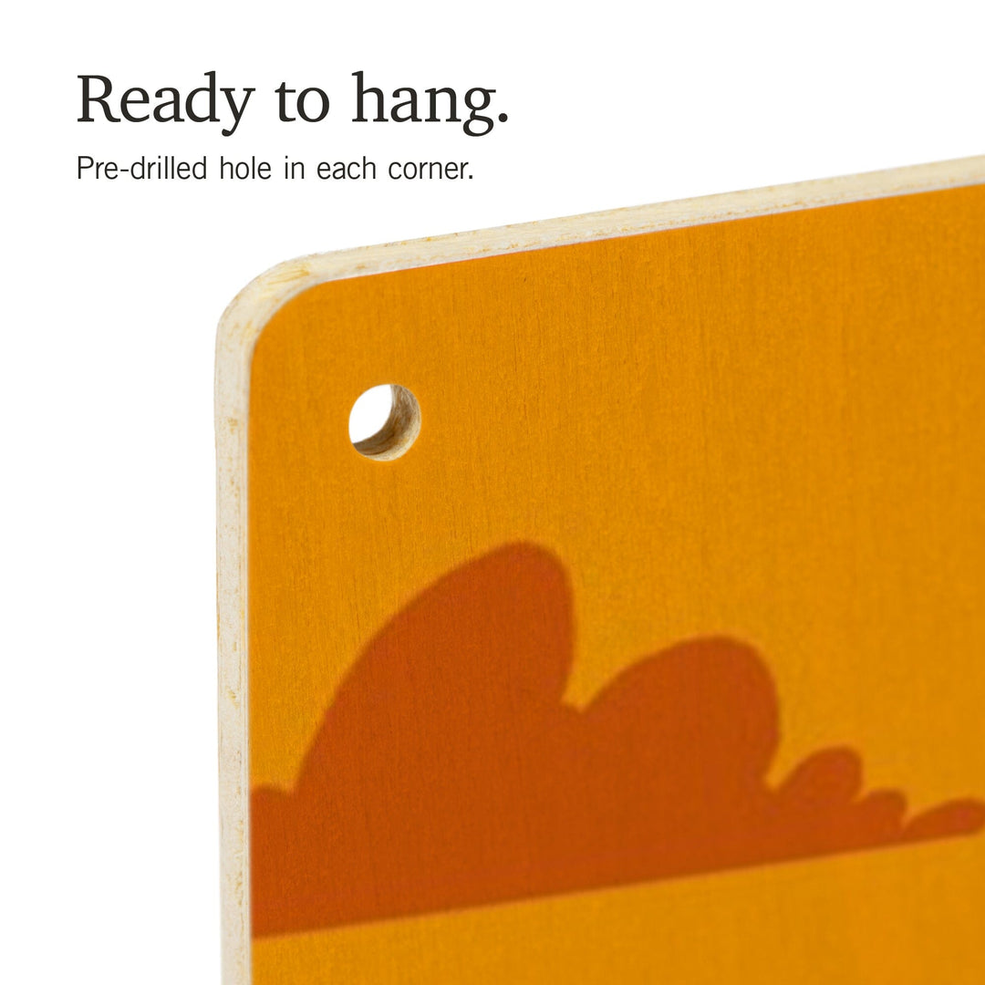 Tucson, Arizona, Geometric, Lantern Press Artwork, Wood Signs and Postcards Wood Lantern Press