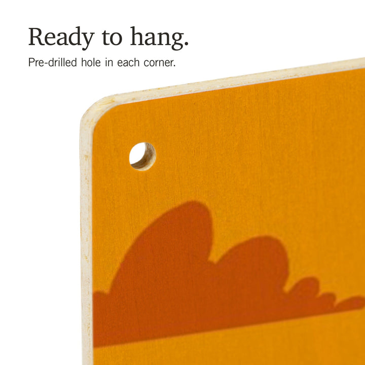 Tucson, Arizona, Geometric, Lantern Press Artwork, Wood Signs and Postcards Wood Lantern Press