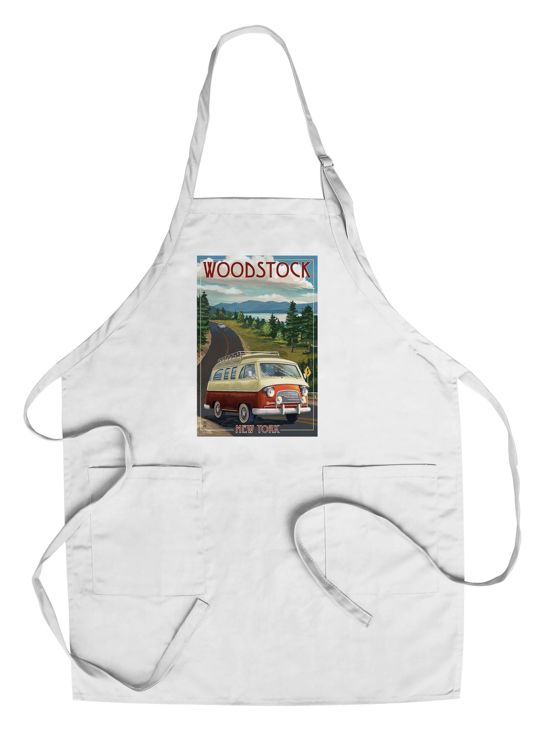 Woodstock, New York, Camper Van, Lantern Press Artwork, Towels and Aprons Kitchen Lantern Press Chef's Apron