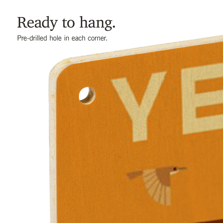 Yellowstone National Park, Wyoming, Geometric National Park Series, Lantern Press Artwork, Wood Signs and Postcards Wood Lantern Press