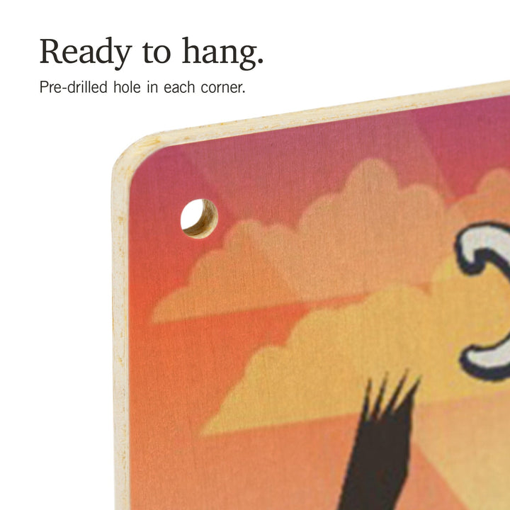 Yellowstone National Park, Wyoming, Retro View, Lantern Press Artwork, Wood Signs and Postcards Wood Lantern Press