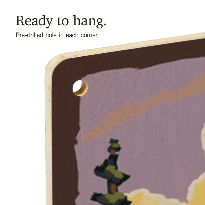 Yosemite National Park, California, Half Dome, Lantern Press Artwork, Wood Signs and Postcards Wood Lantern Press