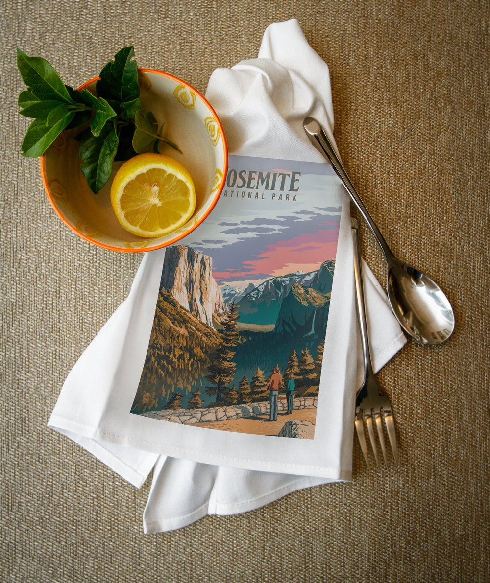 Yosemite National Park, California, Painterly, Towels and Aprons Kitchen Lantern Press