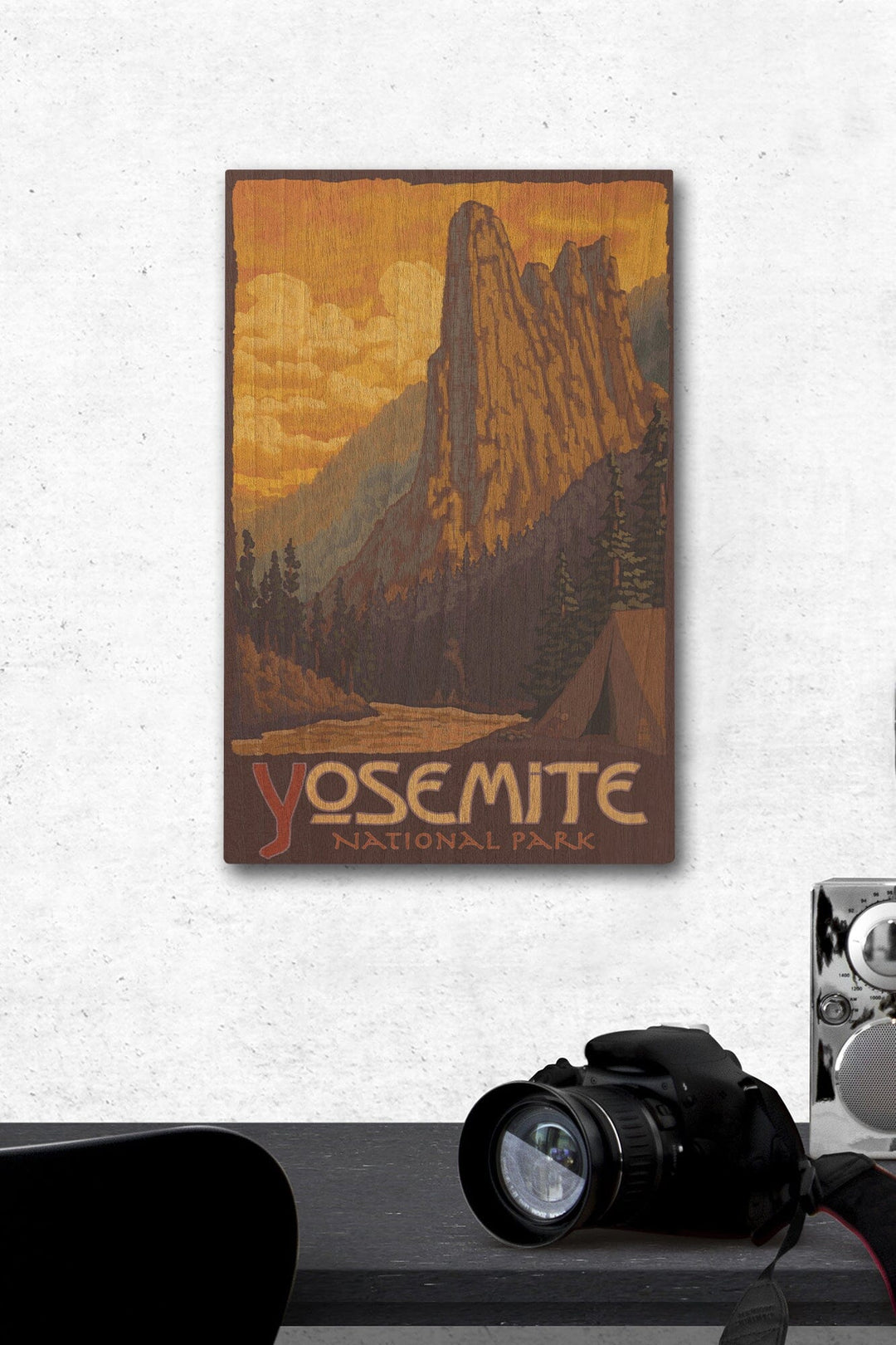 Yosemite National Park, California, Sentinel, Lantern Press Artwork, Wood Signs and Postcards Wood Lantern Press 12 x 18 Wood Gallery Print