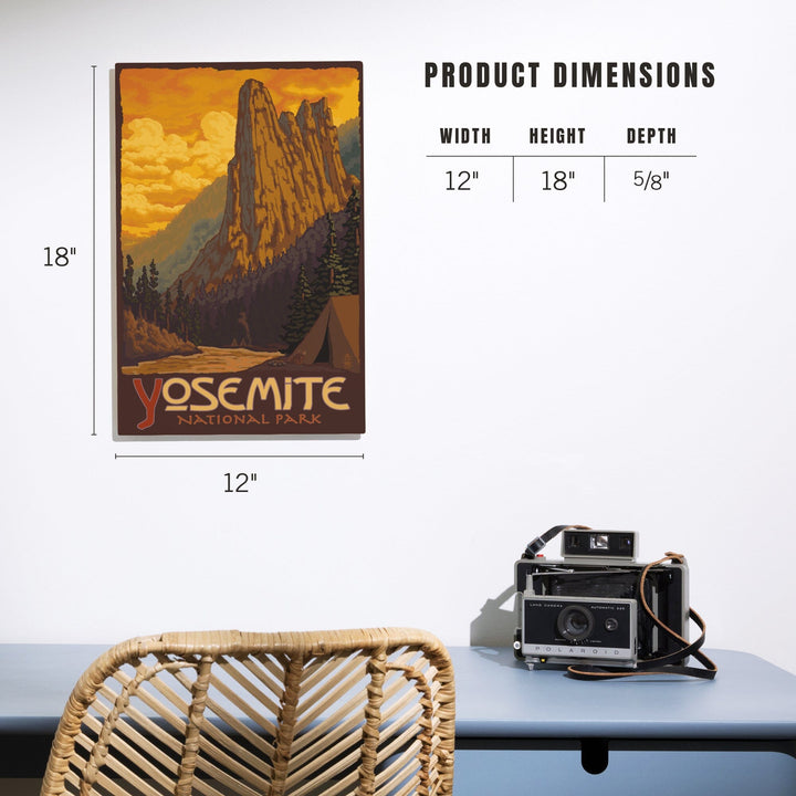 Yosemite National Park, California, Sentinel, Lantern Press Artwork, Wood Signs and Postcards Wood Lantern Press