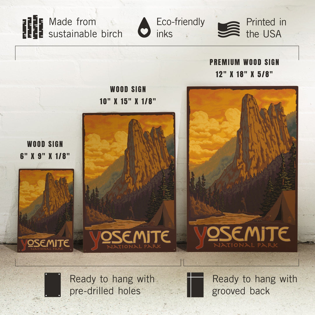 Yosemite National Park, California, Sentinel, Lantern Press Artwork, Wood Signs and Postcards Wood Lantern Press