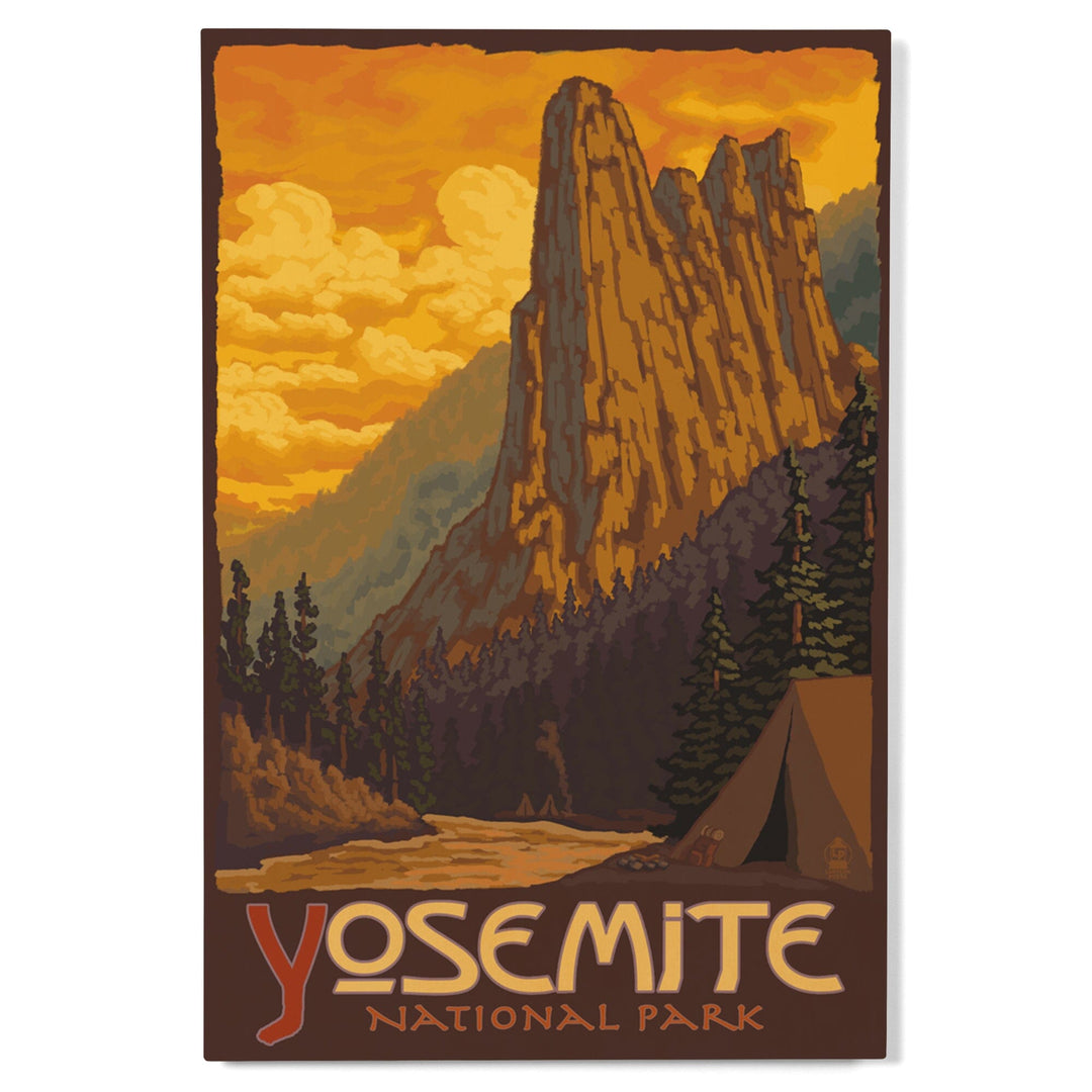 Yosemite National Park, California, Sentinel, Lantern Press Artwork, Wood Signs and Postcards Wood Lantern Press