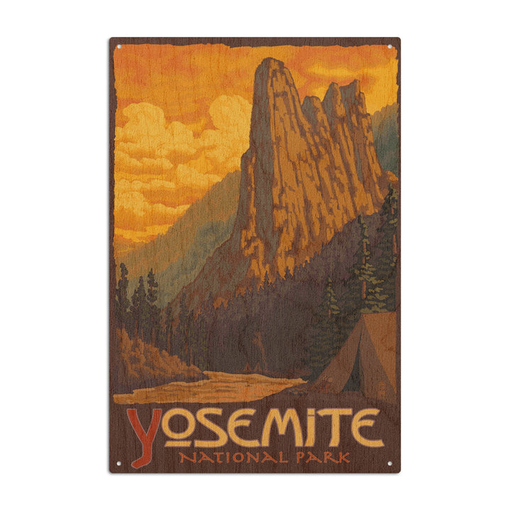 Yosemite National Park, California, Sentinel, Lantern Press Artwork, Wood Signs and Postcards Wood Lantern Press 6x9 Wood Sign