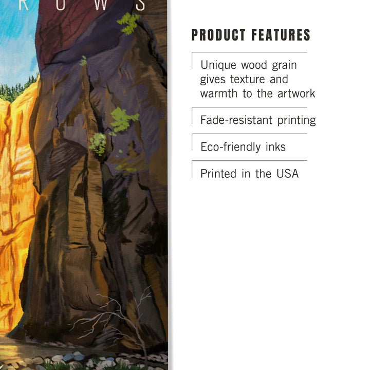 Zion National Park, Utah, Narrows, Namedrop, Oil Painting, Lantern Press Artwork, Wood Signs and Postcards Wood Lantern Press