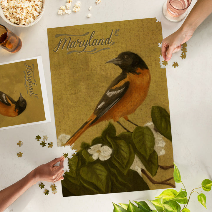 Maryland, Oriole, Oil Painting, Jigsaw Puzzle