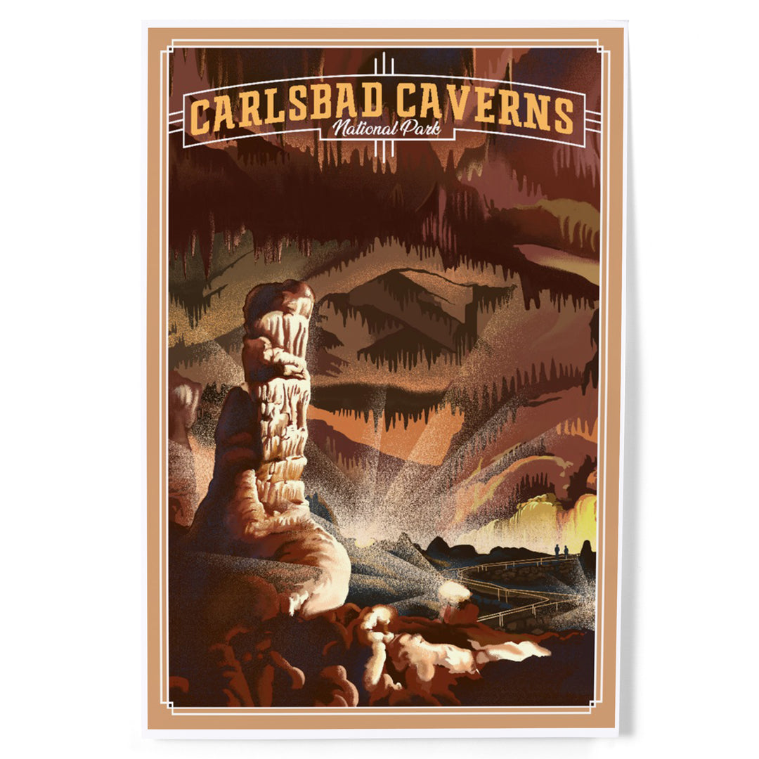 Carlsbad Cavern National Park, Lithograph, Art & Giclee Prints - Lantern Press