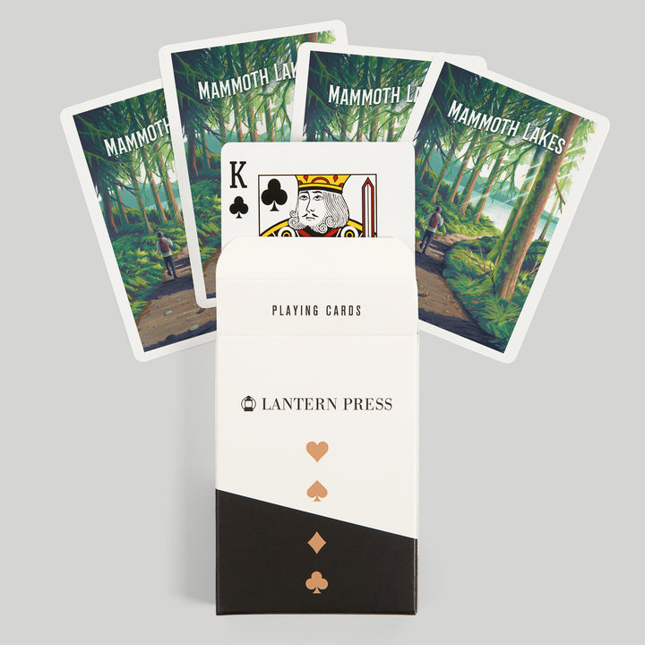 Playing Cards, Mammoth Lakes, California, Walk in the Woods, Day Hike, 52 Card Deck with Jokers in Box, Unique Art