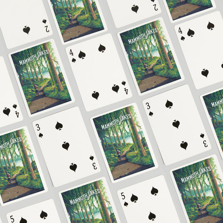 Playing Cards, Mammoth Lakes, California, Walk in the Woods, Day Hike, 52 Card Deck with Jokers in Box, Unique Art