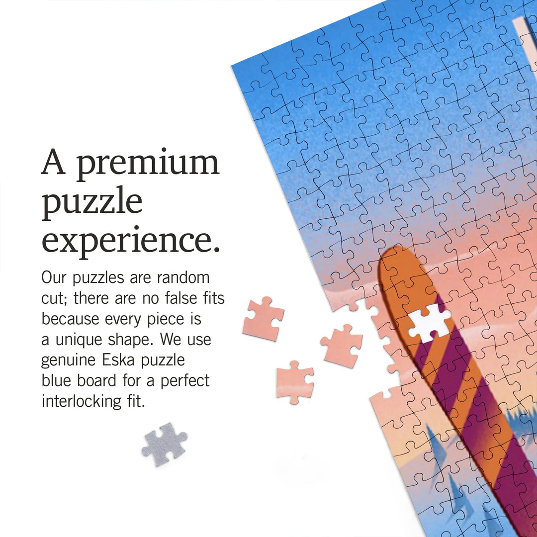 Iowa, Prepare for Takeoff, Skis in Snowbank, 1000 Piece Jigsaw Puzzle