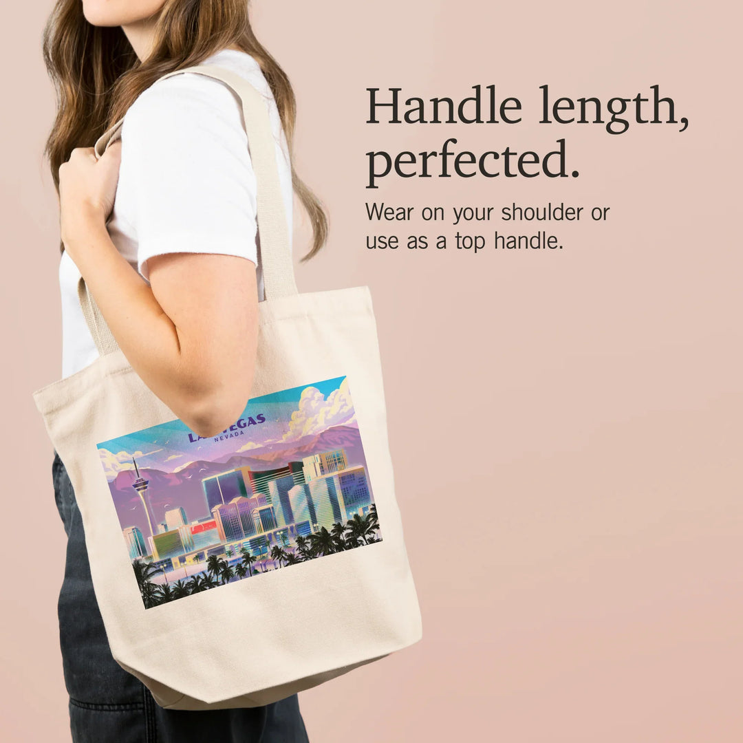Las Vegas, Nevada, Lithograph, City Series, Tote Bag