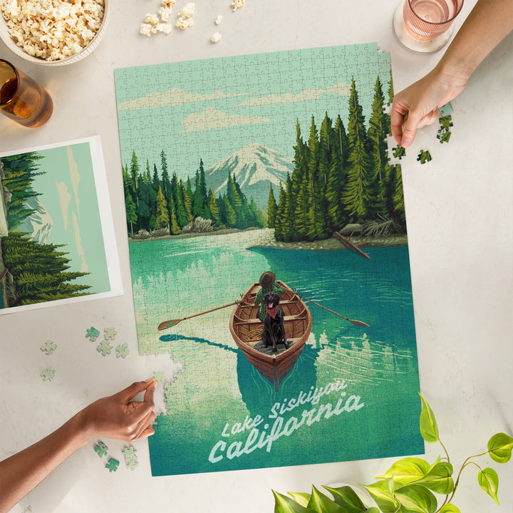 Lake Siskiyou, California, Quiet Explorer, Boating, Mountain, Jigsaw Puzzle