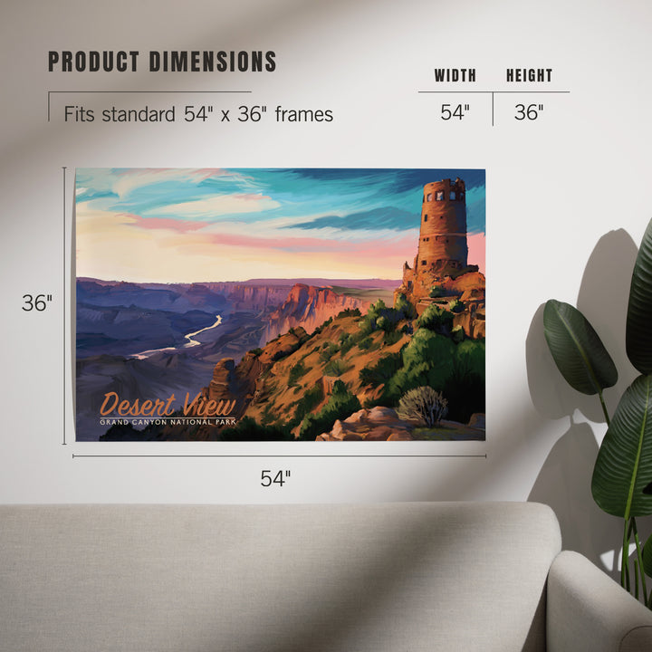 Grand Canyon National Park, Watchtower, Oil Painting, Art & Giclee Prints