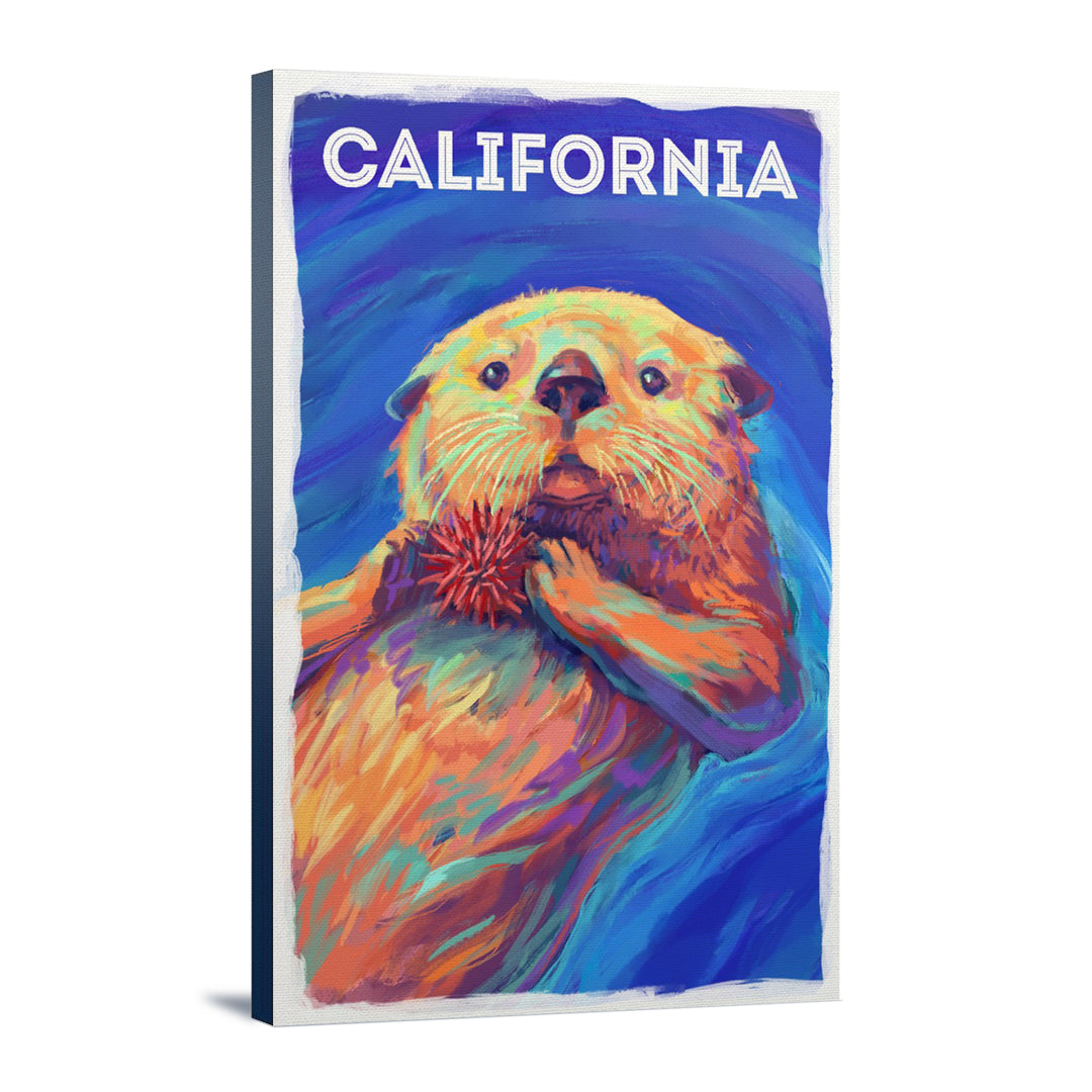 California, Vivid, Sea Otter, Stretched Canvas