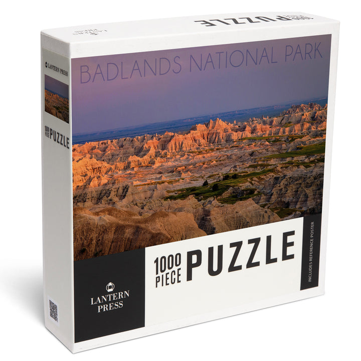 Badlands National Park, South Dakota, Purple Sunset, Jigsaw Puzzle