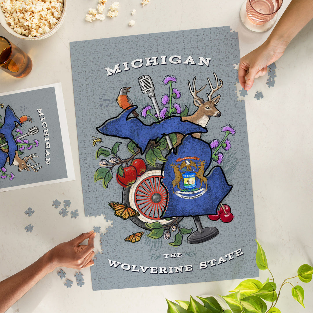 Michigan, State Treasure Trove, Jigsaw Puzzle