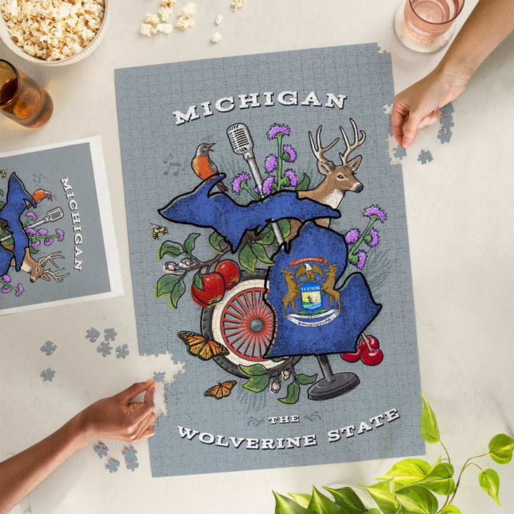 Michigan, State Treasure Trove, Jigsaw Puzzle