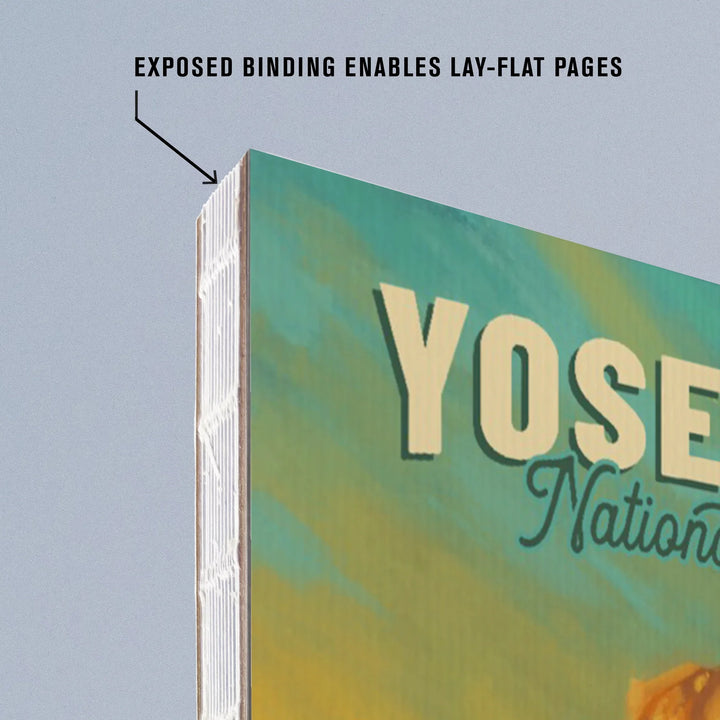 Lined 6x9 Journal, Yosemite National Park, California, El Capitan, Oil Painting, Lay Flat, 193 Pages, FSC paper