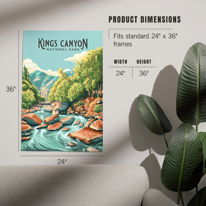 Kings Canyon National Park, California, Painterly National Park Series, Art & Giclee Prints