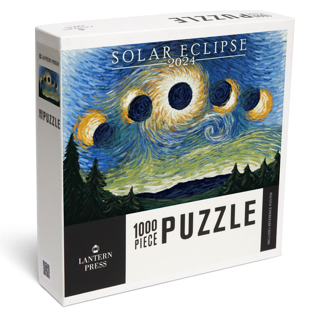 Solar Eclipse 2024, Starry Night, 1000 Piece Jigsaw Puzzle
